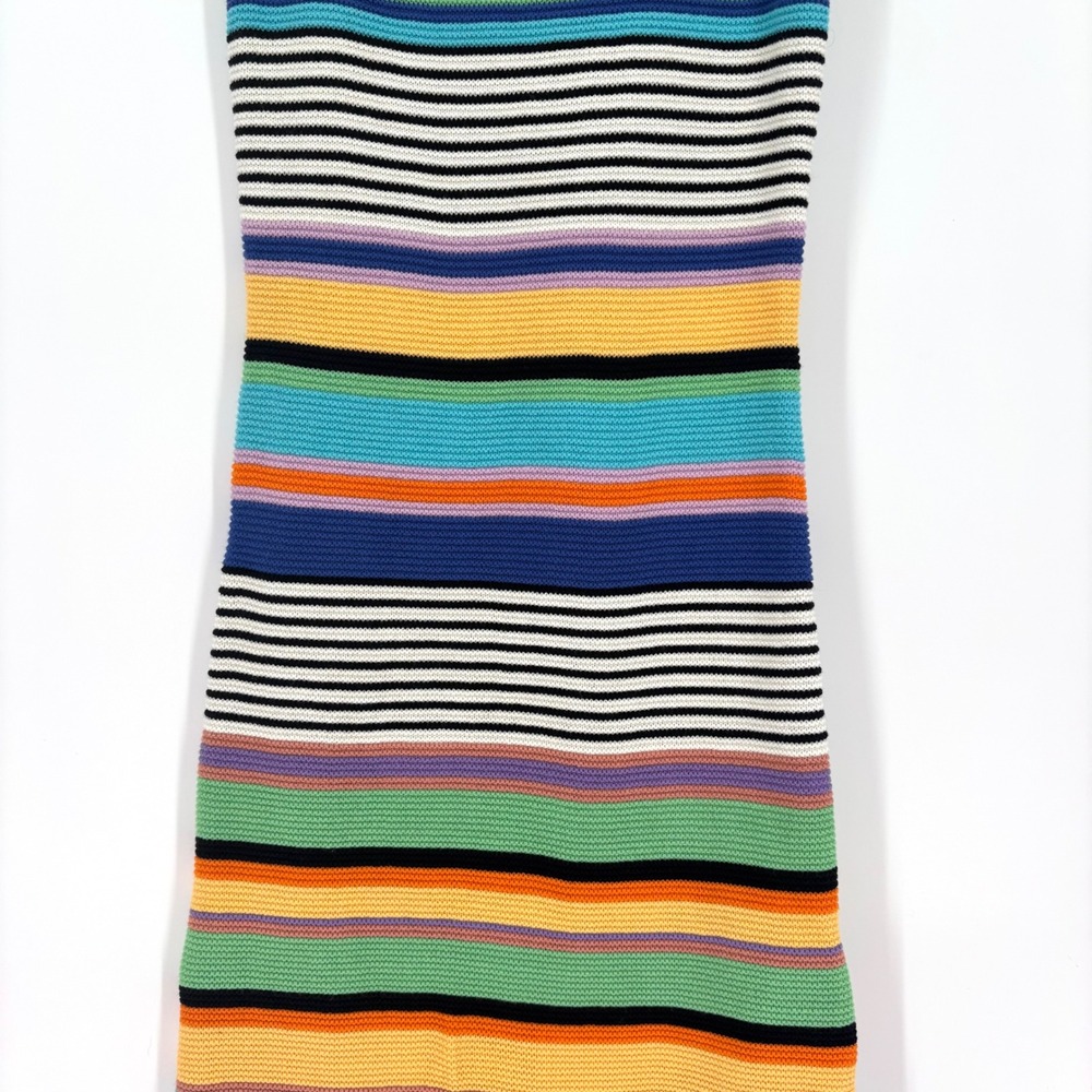 Roxy Sunshine Bouquet Crochet Midi Dress‎ Sz XS Rainbow Stripe Tank Beach Surf - Picture 7 of 15